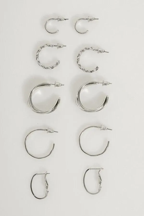 Σετ σκουλαρίκια κρίκοι