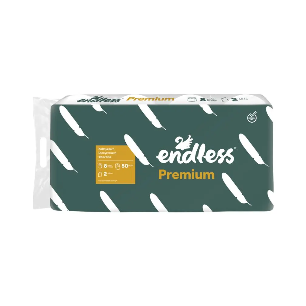 Ρολό Υγείας ENDLESS 2φυλλο Premium (8 τεμ X 200g)