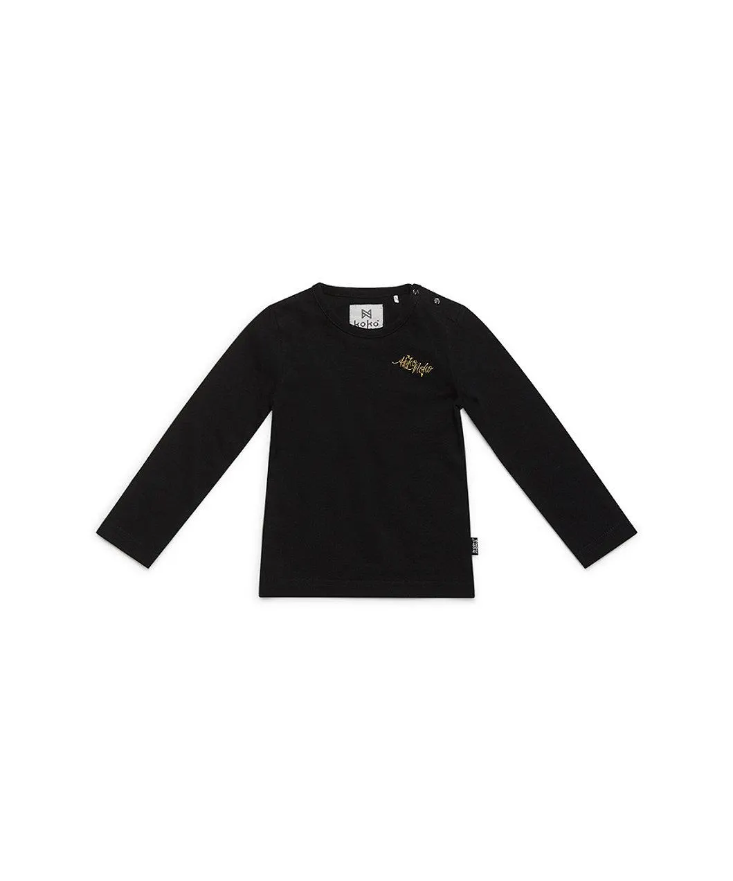 Koko Noko Μαύρη μακρυμάνικη μπλούζα basic