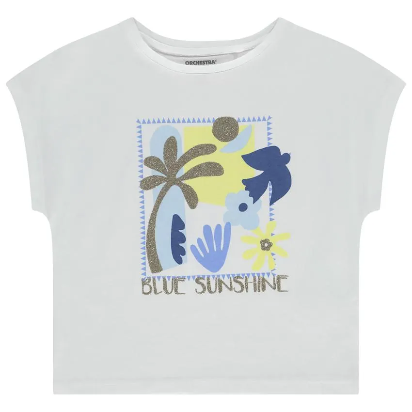 T-shirt κοντομάνικο Σχήμα κουτιού print arty για κορίτσι