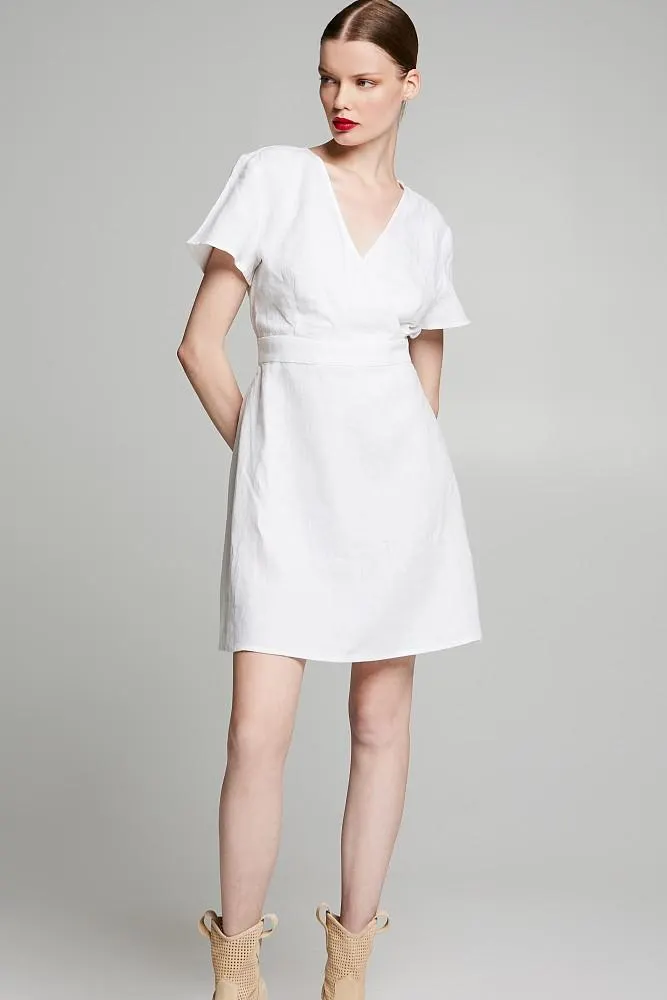 Linen mini dress