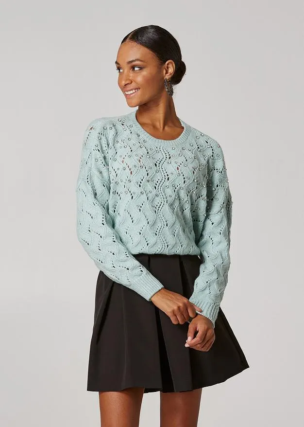 Πουλόβερ διακοσμημένο με στρας