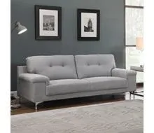 NOTE Kαναπές Σαλονιού - Καθιστικού 3Θέσιος, Ύφασμα Ανοιχτό Γκρι