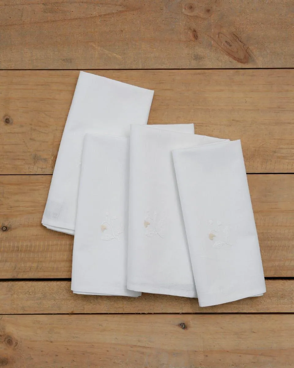 Σετ Πετσετες Φαγητου 4 τεμ με Κεντημα Φυλλο Σχ.130