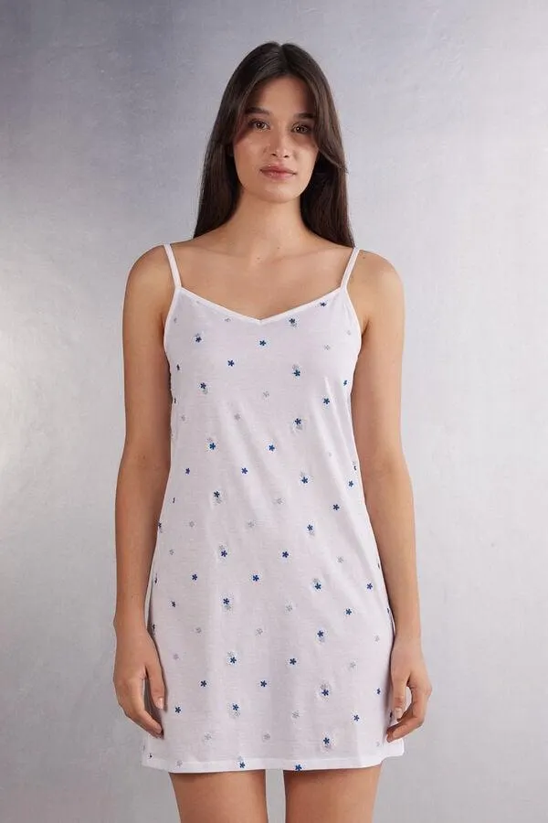 Νυχτικιά από Βαμβακερό Ύφασμα Ultrafresh Good Morning Santorini