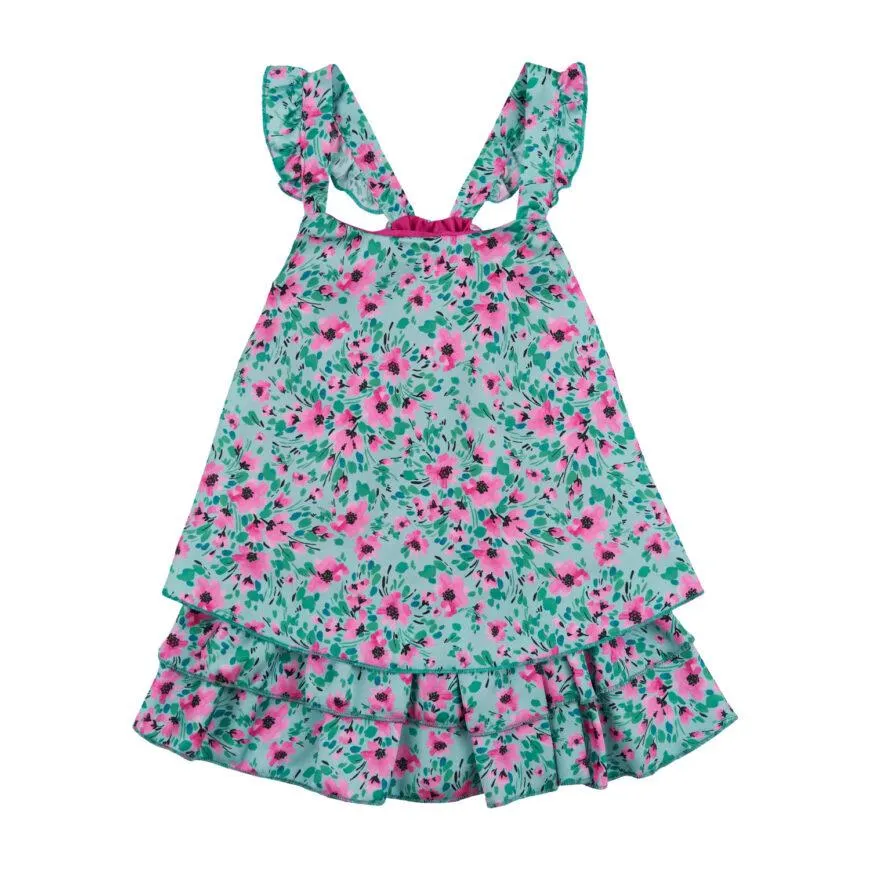 Φόρεμα καλοκαιρινό μπεμπέ σε βεραμάν χρώμα για κορίτσι -41.6502V