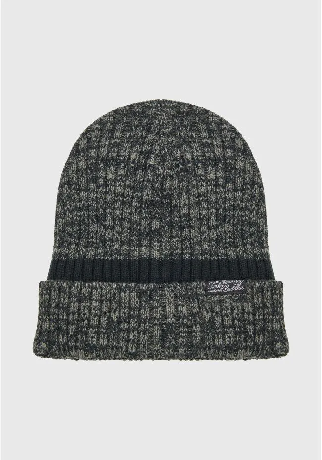 Ανδρικός σκούφος σε μελανζέ πλέξη