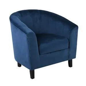 BOGA Armchair Fabric Velure Blue