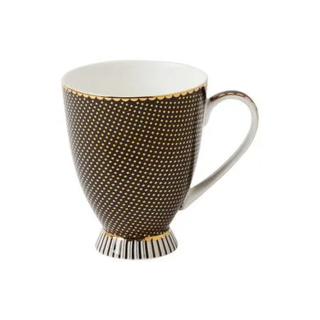 Maxwell & Williams Κούπα Με Πόδι 300ml Regency Teas & C'S Πορσελάνης Μαύρη Σε Συσκευασία Δώρου