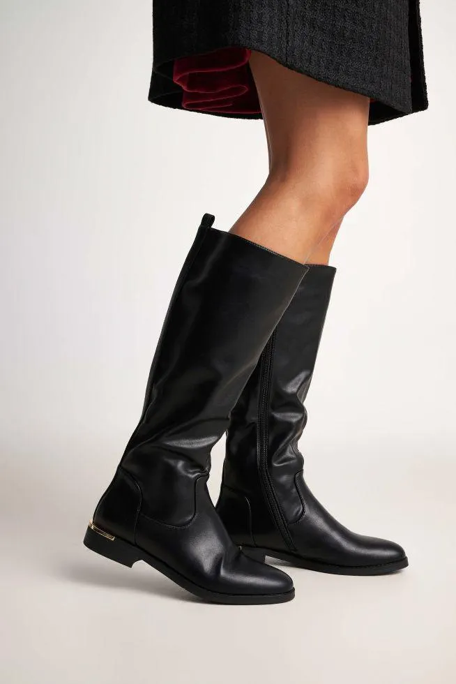 Μπότες ίσιες μέχρι το γόνατο Black
