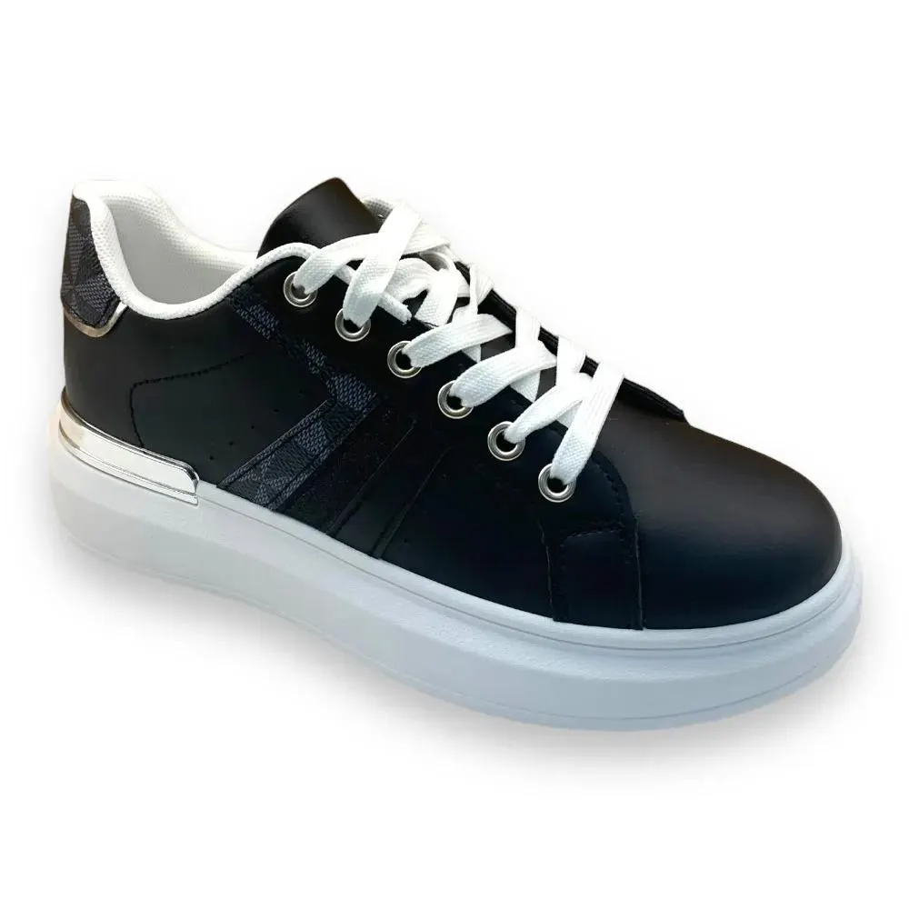 Γυναικεία Sneakers σε μαύρο χρώμα Famous