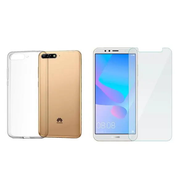 COSY διάφανη θήκη + γυαλί προστασίας οθόνης HUAWEI Y6 Prime 2018