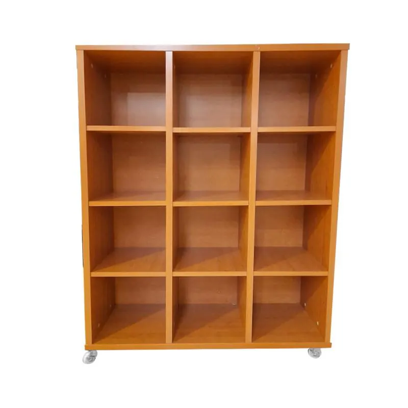 Βιβλιοθήκη με 4 Ράφια | 12 τμήματα Kερασιά 100x32x122cm