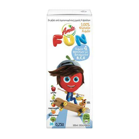 Amita Fun Blue Παιδικός Χυμός 250ml