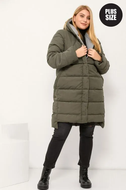 Καπιτονέ puffer μπουφάν με κουκούλα