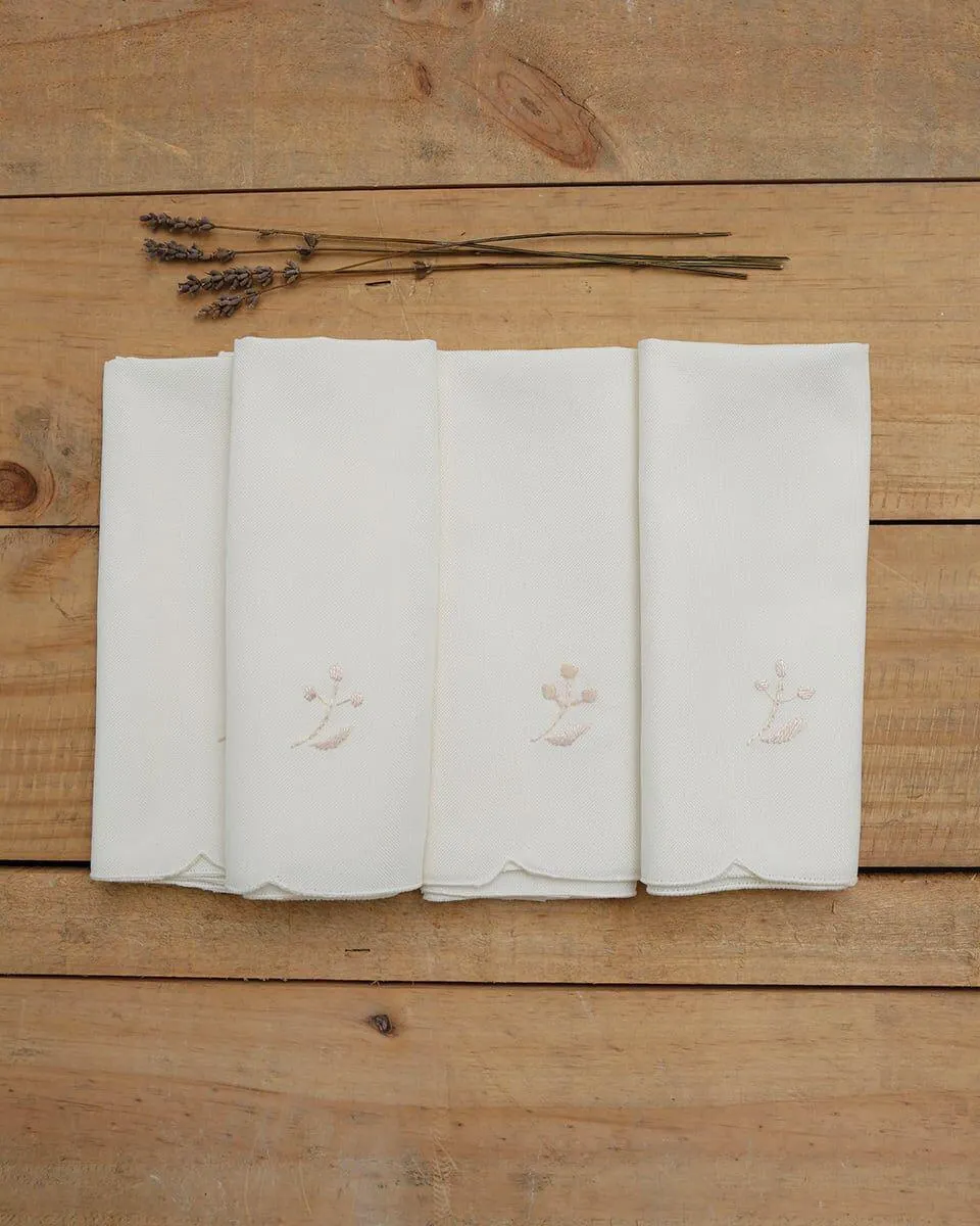 Σετ 4 τεμ Πετσετες Φαγητου Λουλουδακι & Γλωσσα ΣΧ116