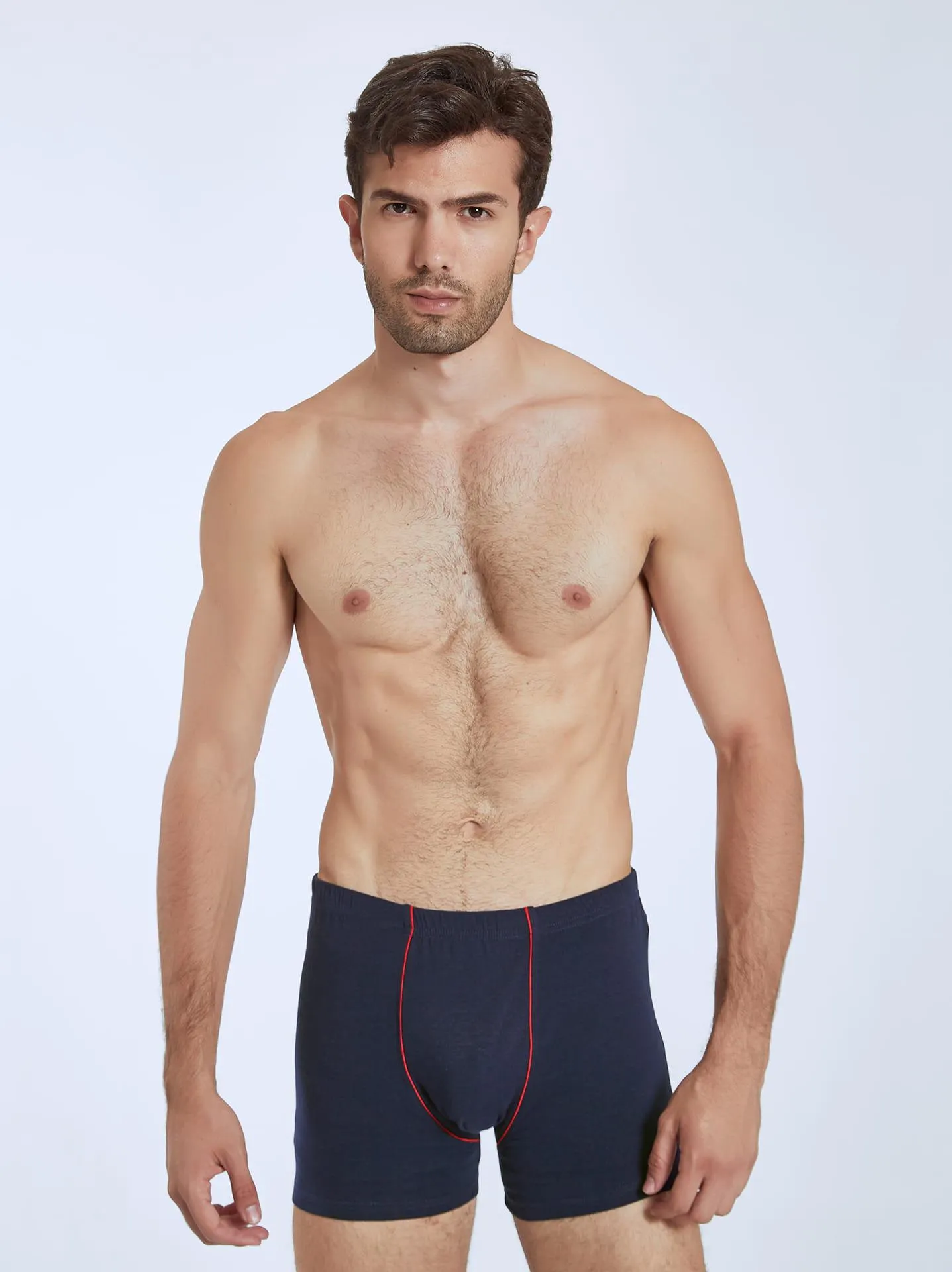 Ανδρικό boxer με βαμβάκι σε σκούρο μπλε