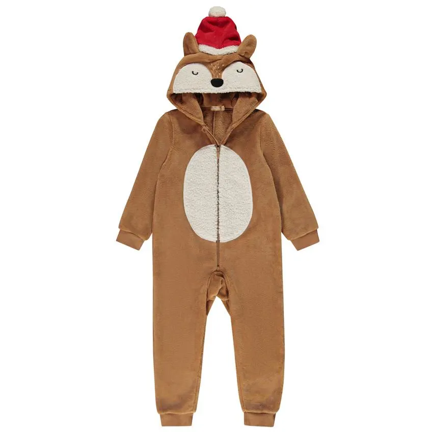 Surpyjama en sherpa avec capuche ludique pour garçon