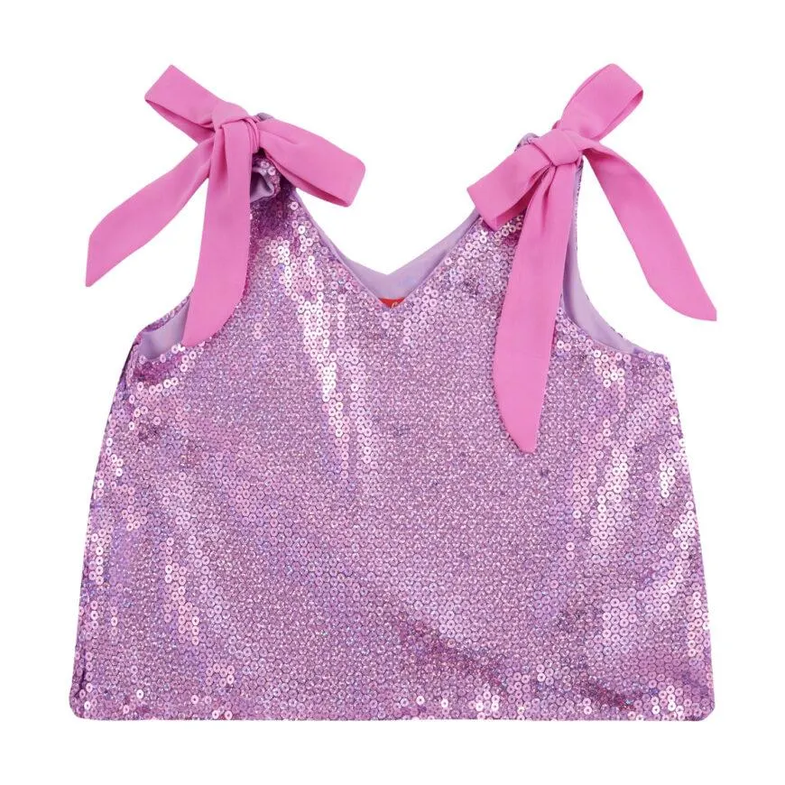 Top για κορίτσι καλοκαιρινό σε ροζ χρώμα με παγιέτες -41.5011