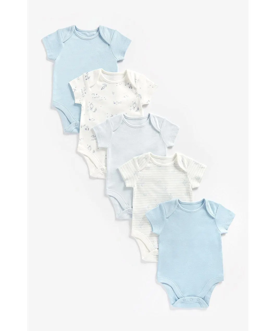 blue bodysuits - 5 pack
