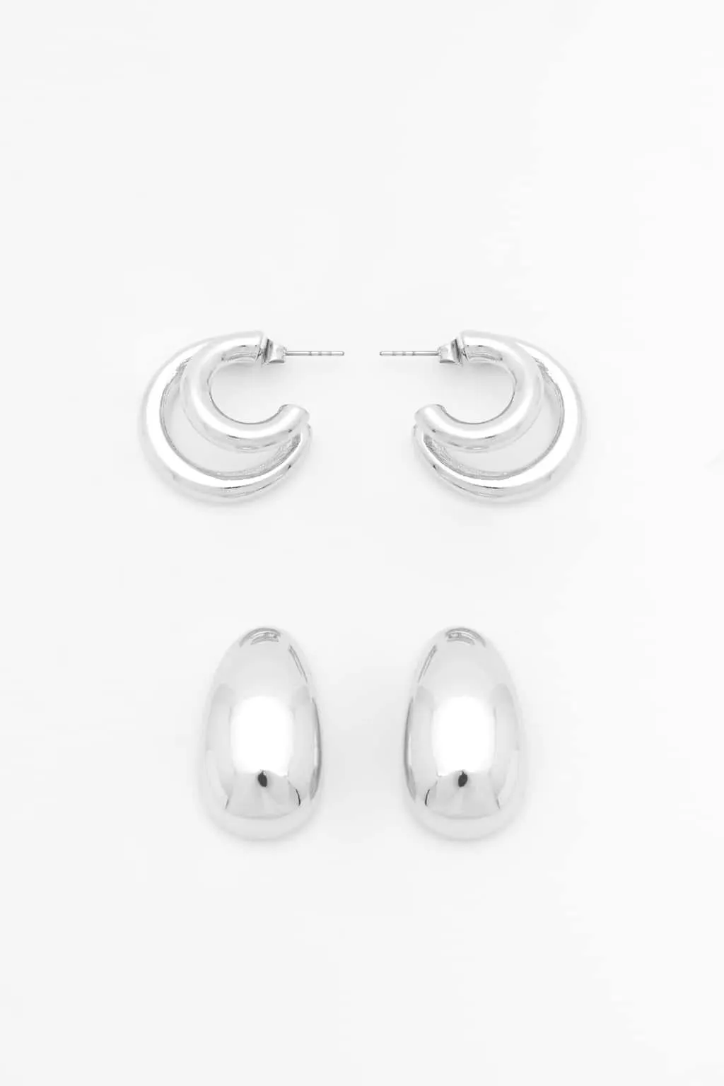 2-PACK OF HOOP AND TEARDROP EARRINGS
