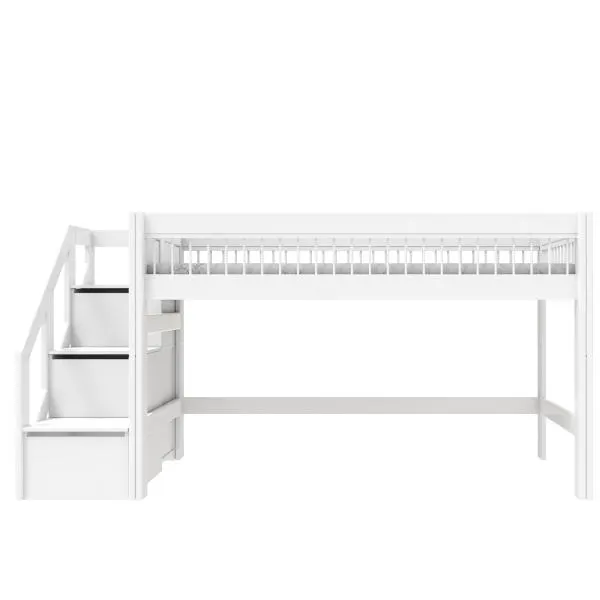 Semi high bed with stepladder, Breeze