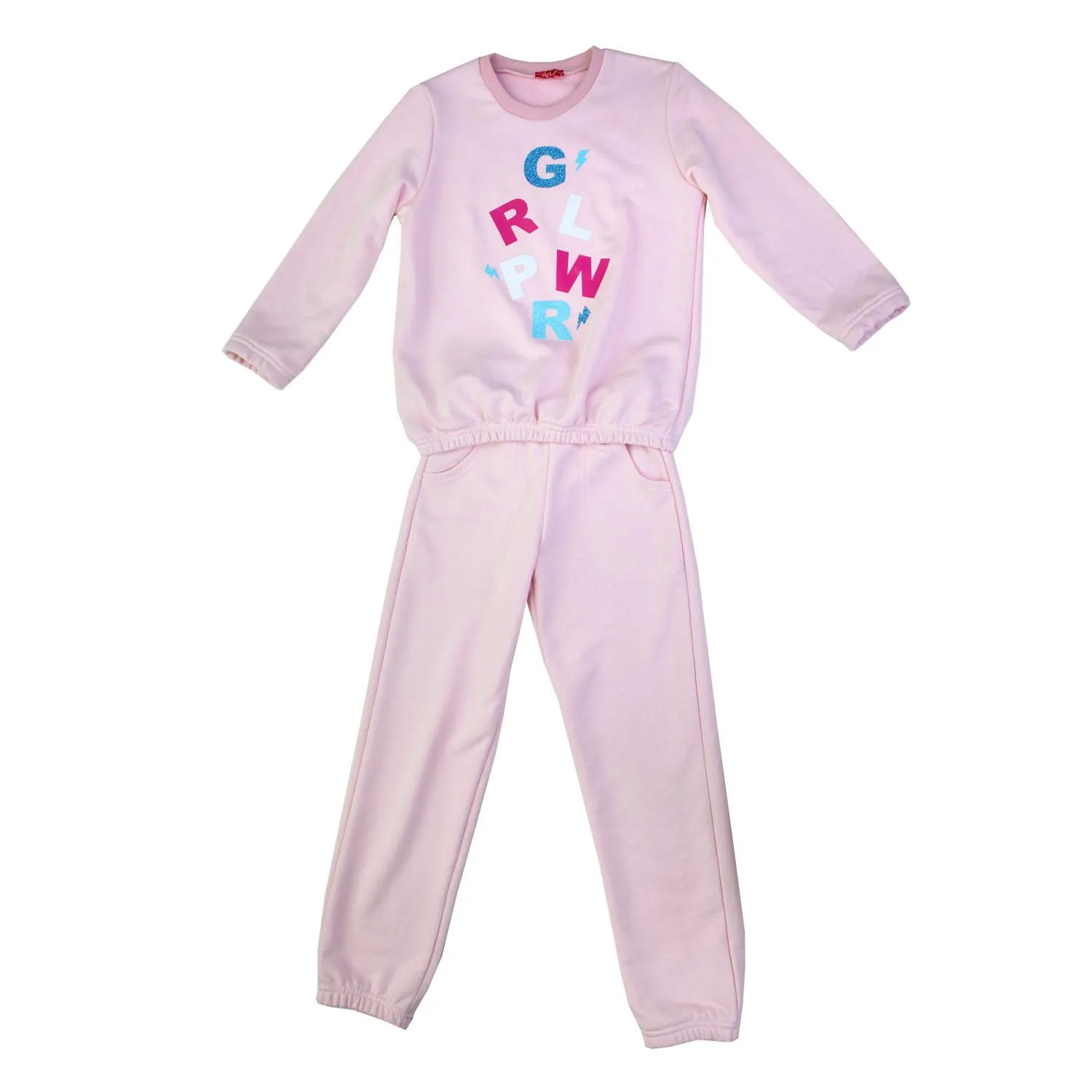 Φόρμα ανοιξιάτικη για κορίτσι σε ροζ χρώμα με τύπωμα στην μπλούζα -11.3012R