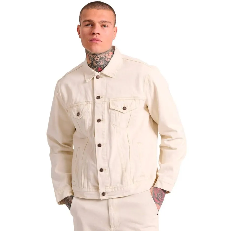 Ανδρικό Μπουφάν Τζιν Λευκό - Funky Buddha Garment Dyed