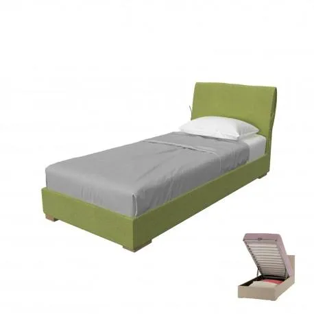 ΚΡΕΒΑΤΙ ΥΦΑΣΜΑΤΙΝΟ "CUTE" ΜΕ ΜΑΞΙΛΑΡΑ & ΑΠΟΘΗΚΕΥΤΙΚΟ ΧΩΡΟ