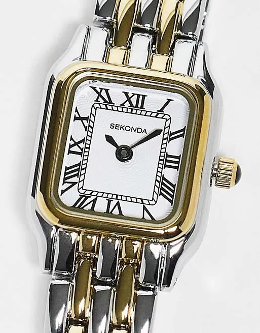 Sekonda classic mixed metal watch in silver/gold