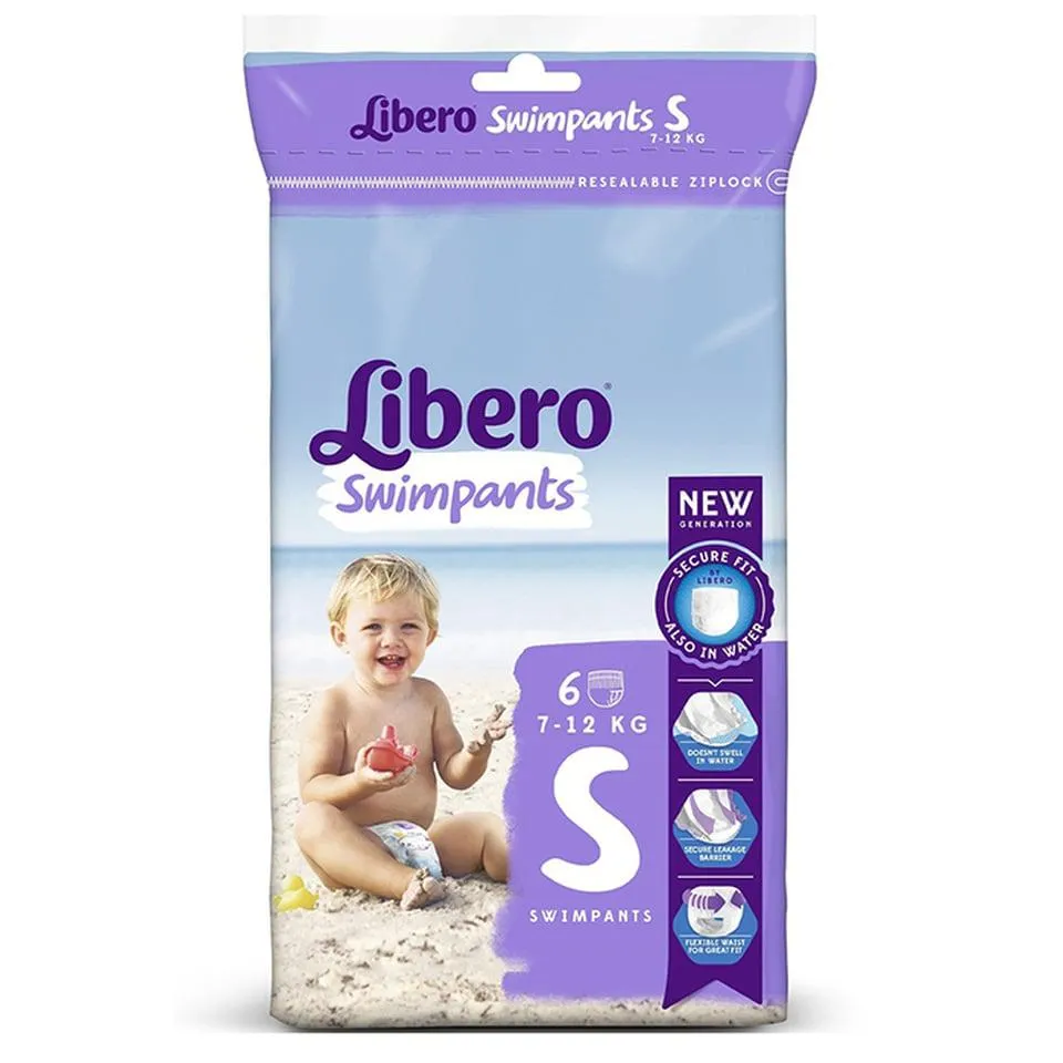 LIBERO | SWIMPANTS | Πάνες βρακάκι Μαγιό Μωρού Swimpants Small 7-12kg 6 Τεμάχια