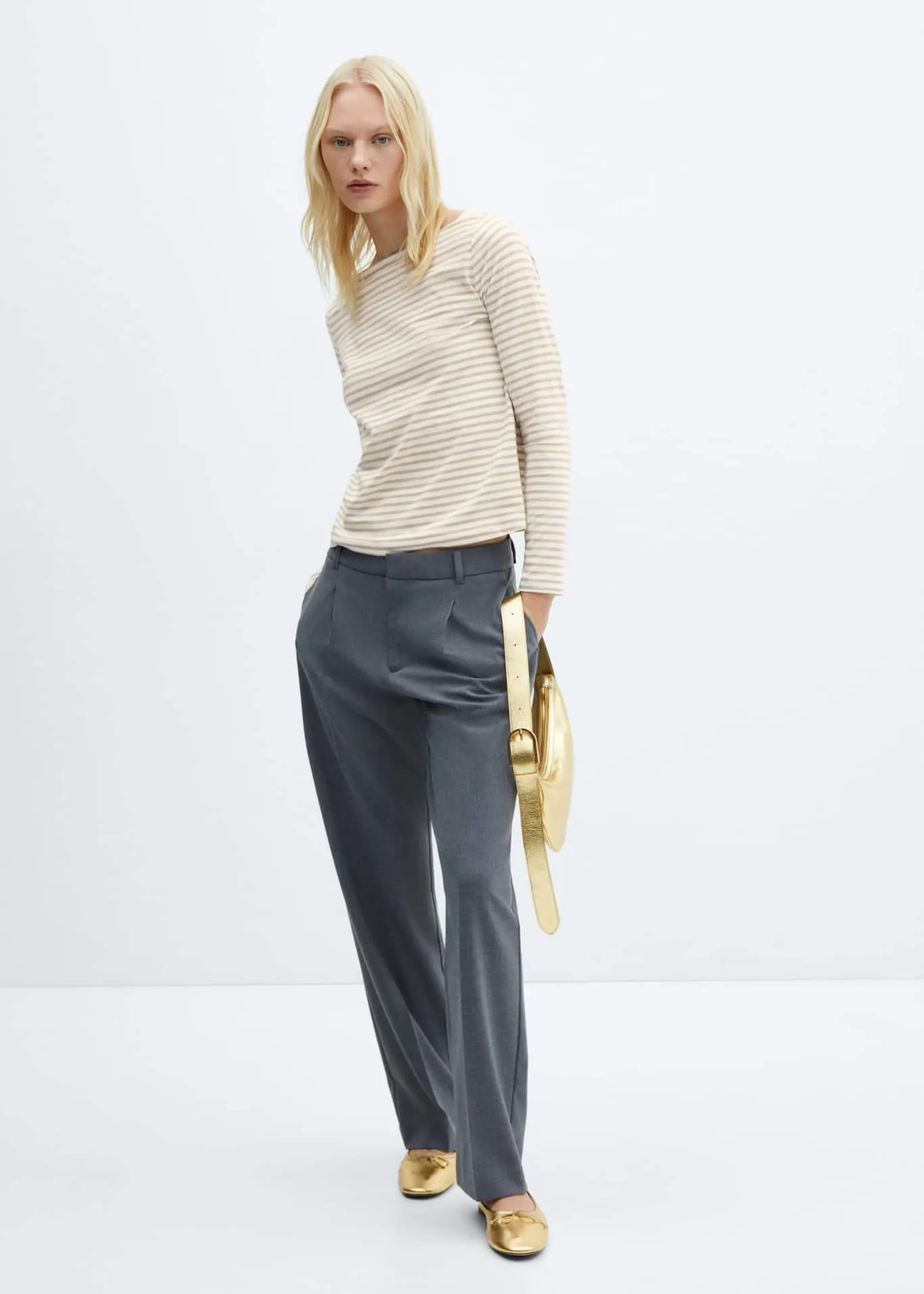 Μπλούζα ντεκολτέ χαμόγελο βαμβάκι