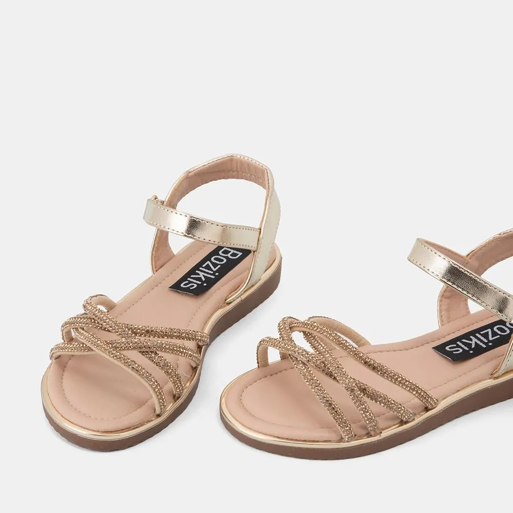 Παιδικά σανδάλια με λουράκια strass