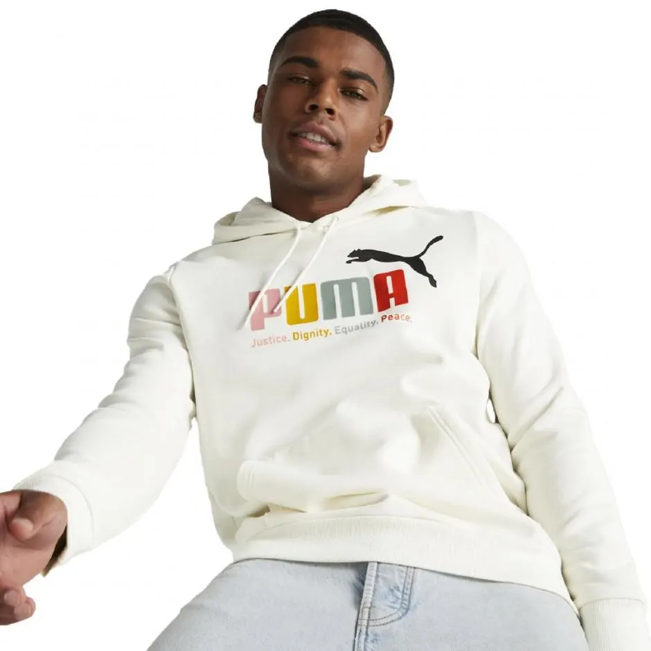 Puma ESS+ Multicolor Εκρού - Ανδρική Μπλούζα Φούτερ