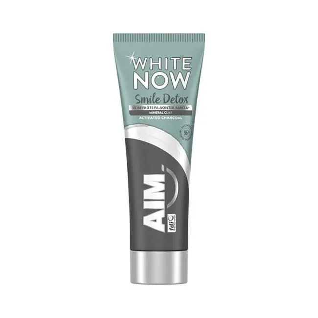 AIM 75ML ΟΔΟΝΤΟΚΡΕΜΑ WHITE NOW DETOX CHARCOAL