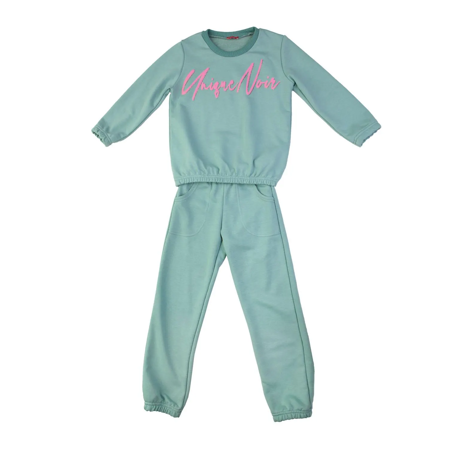 Σετ Φόρμα ανοιξιάτικη για κορίτσι σε χρώμα μέντα με τύπωμα στην μπλούζα -11.3013M