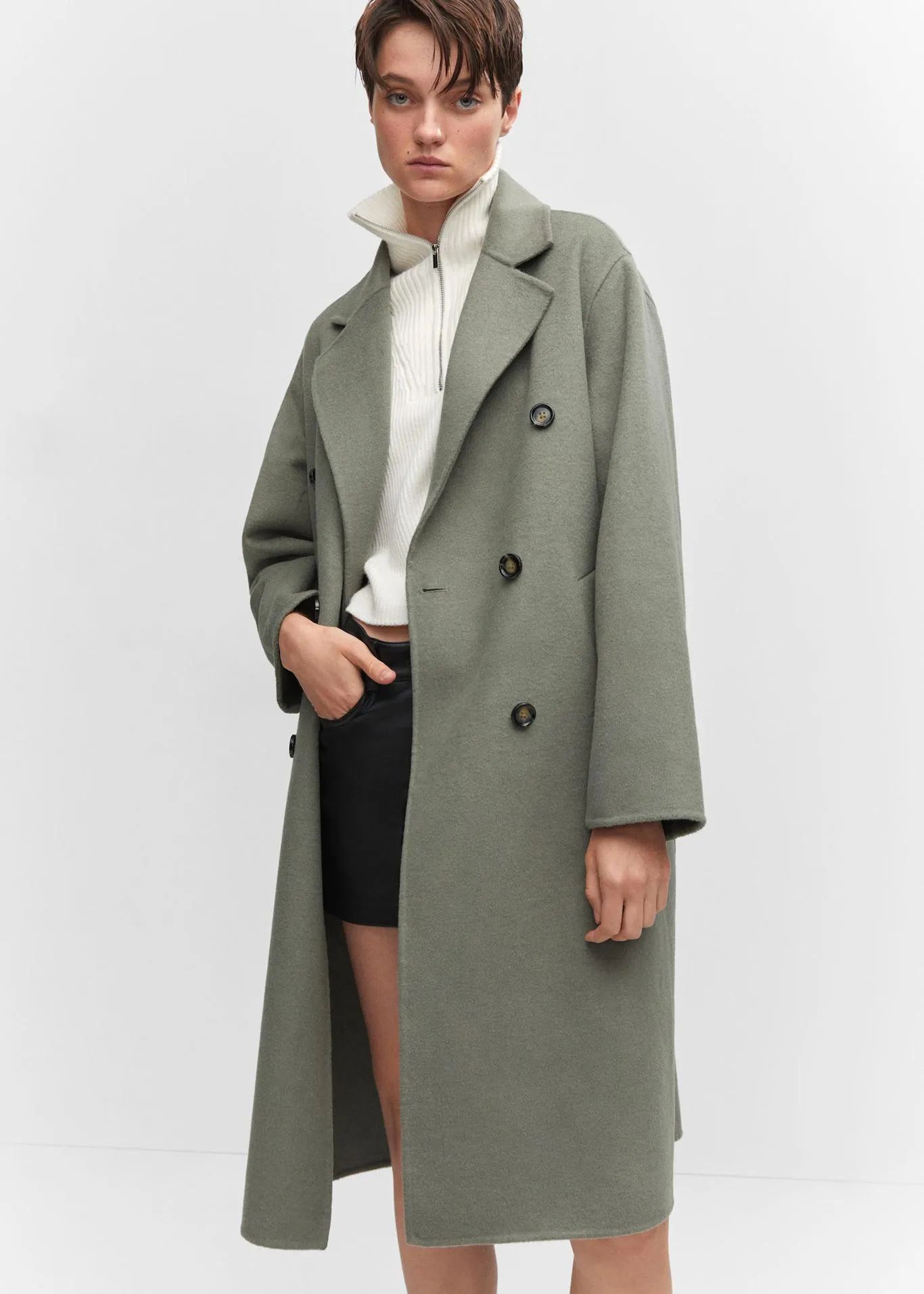 Παλτό μαλλί handmade oversize