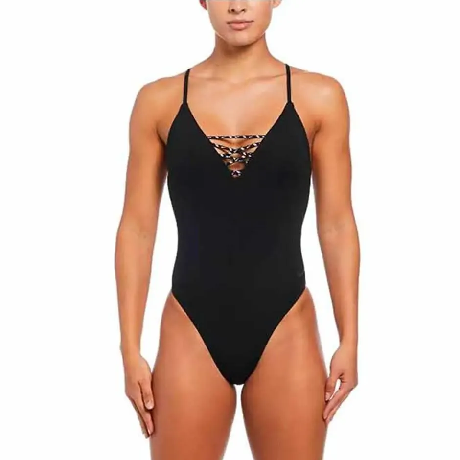 Γυναικείο Μαγιό Ολόσωμο Μαύρο - Nike Swim Sneakerkini 2.0