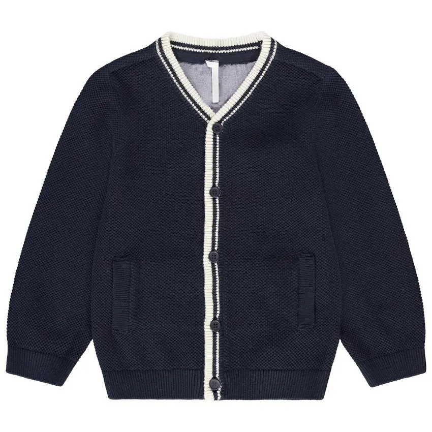 Ζακέτα πλέκω σε chambray για bebe αγόρι