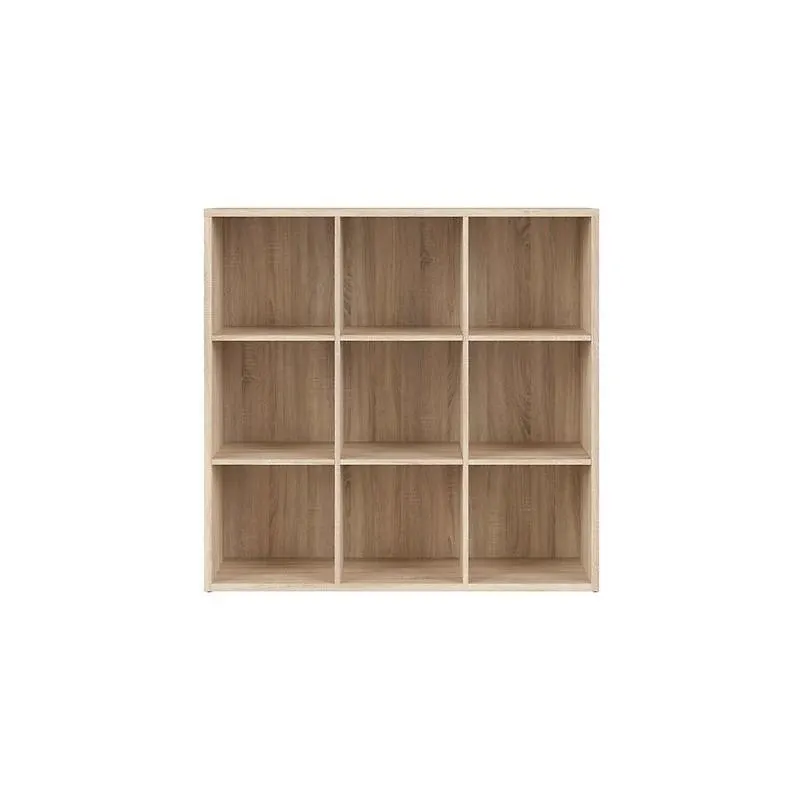BRW - Βιβλιοθήκη Nepo με 9 τμήματα Δρυς 38,5x117x113,5 cm