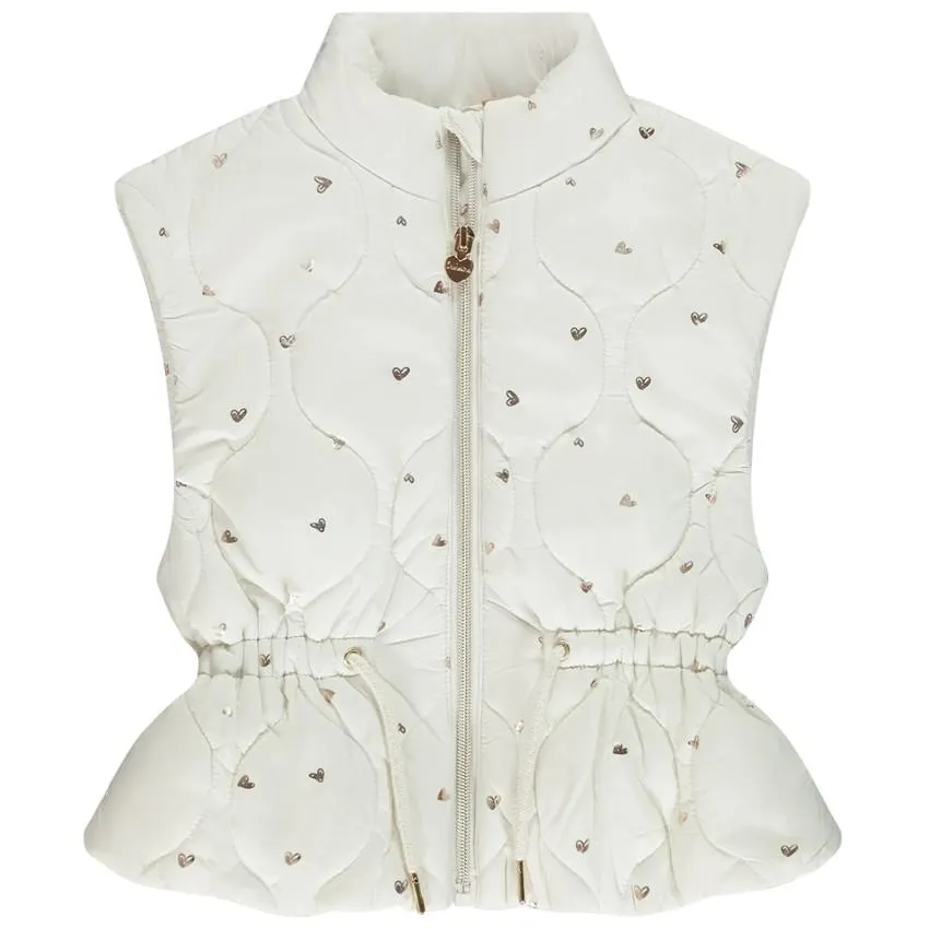 Μπουφάν αμάνικο καμπύλη με σχέδιο καρδιές για κορίτσι