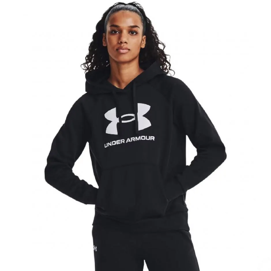 UNDER ARMOUR RIVAL FLEECE BIG LOGO HOODIE Μαύρο