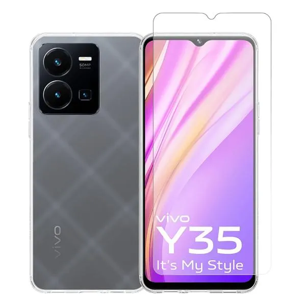 Διάφανη Θήκη + Γυαλί Προστασίας Οθόνης COSY για VIVO Y35