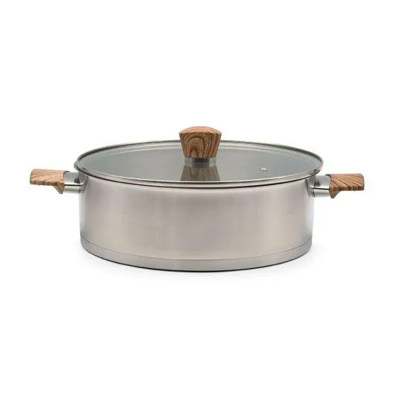 Ανοξείδωτη Ημίχυτρα Leaf 28x9 εκ.