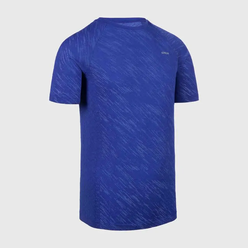 KIPRUN CARE children's seamless running T-Shirt - blue/indigo