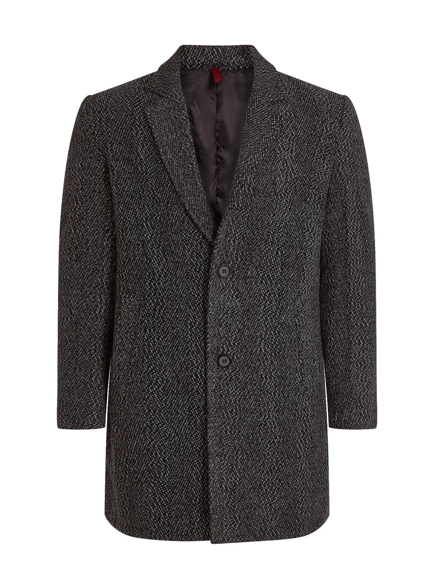 Ανδρικό παλτό μελανζέ σε γκρι σκούρο