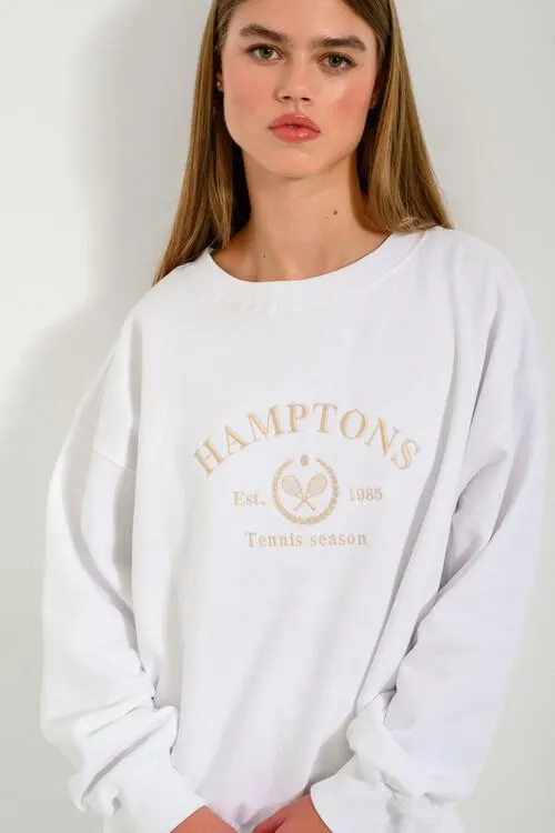 Φούτερ με κεντημένο σχέδιο