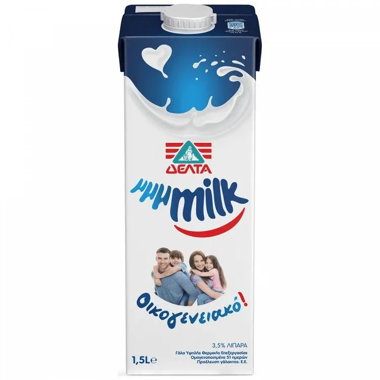 ΔΕΛΤΑ μμμMILK Οικογενειακό Γάλα 3,5% Λιπαρά 1,5lt