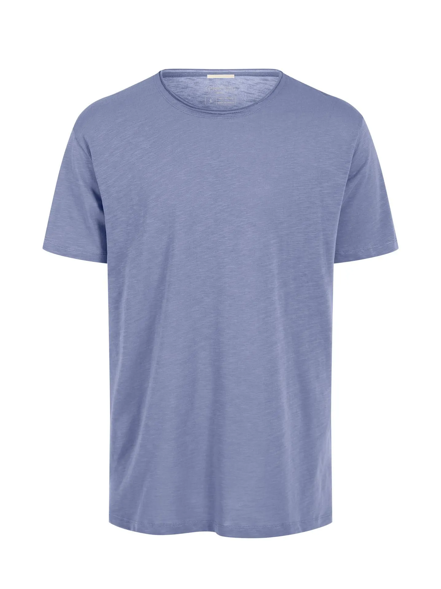 Βαμβακερό ανδρικό t-shirt σε μπλε ραφ