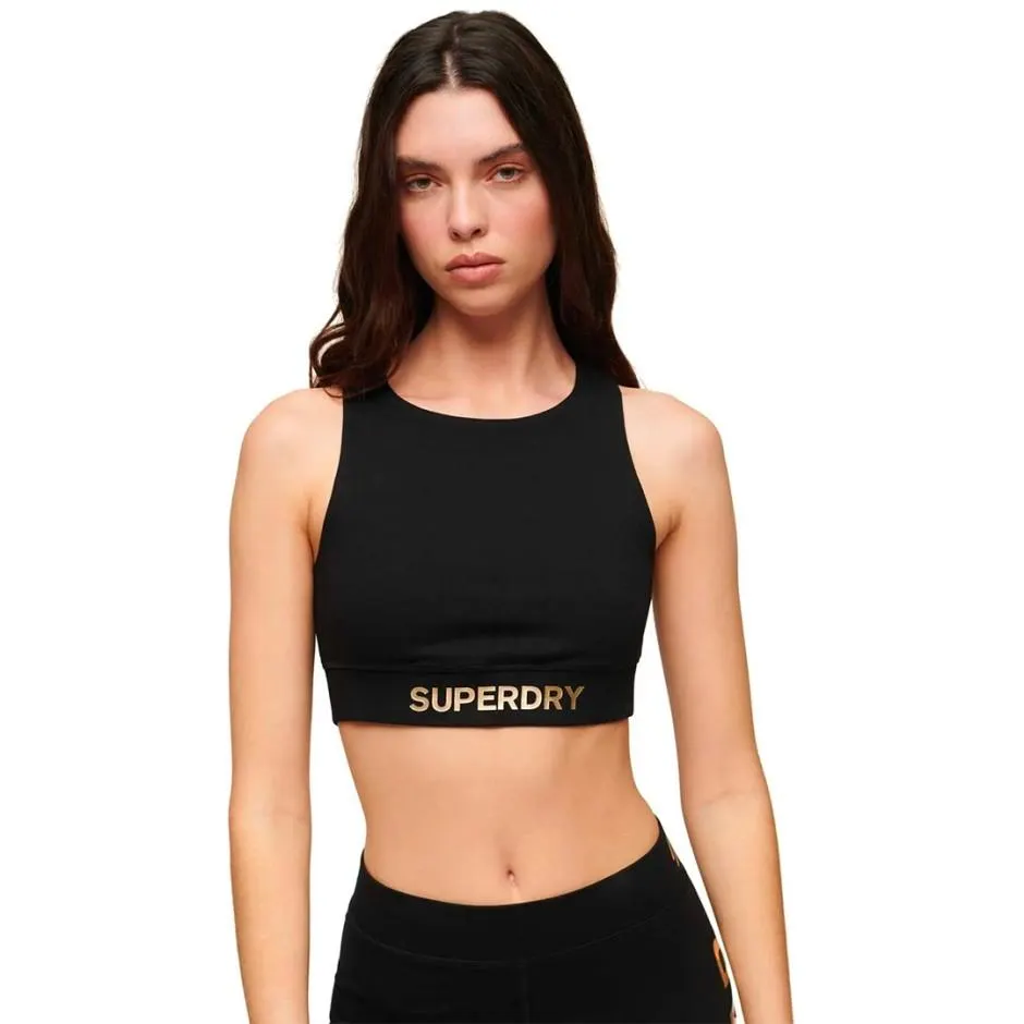 Γυναικείο Μπουστάκι Μαύρο - Superdry Sportswear Logo